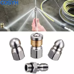 <cosyh>4PC Stainless Steel Nozzles for High Pressure Rotating Cleaning of 14 Inch Pipes