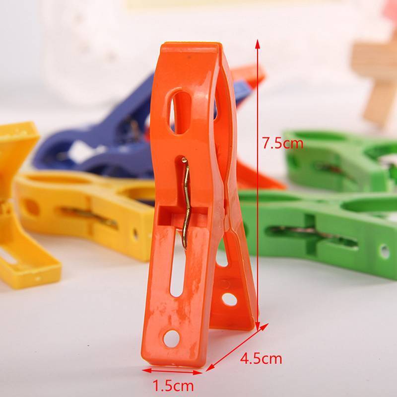 Nhíp 8 Cái / bộ Móc Treo Kẹp Nhựa Lớn Chống Gió Đi Biển Khăn Quần Áo Chân Lò Xo Kẹp Kẹp Quần Áo Mạnh Mẽ Nóng Mới Giá Rẻ VN