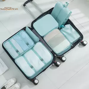 TRTR 7 Chiếc Kích Thước Lớn Du Lịch Tổ Chức Vali Di Động Tổ Chức Quần Áo Giày Túi Trang Điểm Hành Lý Tổ Chức Du Lịch Túi Bảo Quản VN