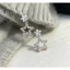 Phiên bản Hàn Quốc khí chất thời trang zircon rỗng đôi sao bạc cá tính bông tai nữ đa năng