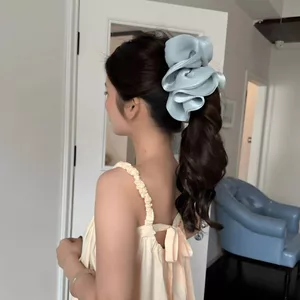 Pháp Lười Phong Cách Sáng Sợi Nấm Cạnh Chuối Kẹp Nữ Cao Cấp Cảm Giác Kẹp Tóc Sang Trọng Tất Cả Trận Đấu O