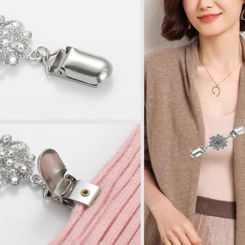Kẹp Khăn Choàng Cổ và Áo Len - Chống Lộ, Phụ Kiện Thời Trang