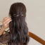 Kẹp tóc chuối nơ mói 4 màu giữ tóc chắc chắn phong cách đơn giản