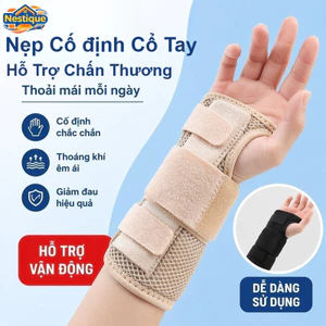 Nẹp Cố định Cổ Tay Thanh Nhôm Tháo Rời,Giảm đau Hội Chứng ống Cổ Tay,Phục Hồi Bong Gân/Trật Khớp,Lưới Thoáng Khí đàn Hồi