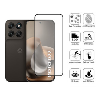 2 trong 1 Moto G77 Kính Cường Lực Bảo Vệ Màn Hình Cho Motorola G Max G06 G56 G75 G35 G15 4G 5G + Phim Ống Kính Máy Ảnh