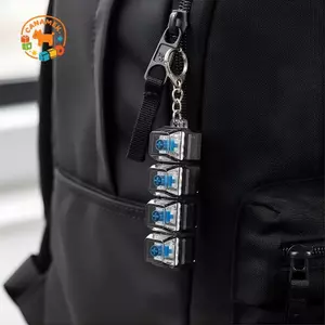 CANAMEK Nén Nút Thử Nghiệm Móc Khóa Mặt Dây Chuyền Đầu Ngón Tay Báo Chí Đồ Chơi Cảm Giác Fidget Dụng Cụ Dành Cho Người Lớn Trẻ Em Lớp Học Bàn Làm Việc CSF