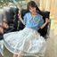 Áo Sơ Mi Denim Mỏng Bé Gái Mùa Hè 2026 Phong Cách Mới Trẻ Em Thời Trang Cổ Búp Bê Tay Ngắn