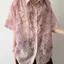 Phong Cách Hợp Thời Trang Cặp Đôi Tua Rua Bướm Hồng Tay Ngắn Nam Nữ Thiết Kế Mùa Hè Áo Sơ Mi Jacquard Bên Biển