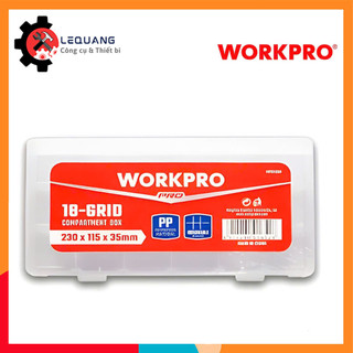 Hộp nhựa đựng linh kiện 230x115x35mm (18 ngăn) WORKPRO WP283006