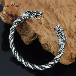 AqToCna Rồng Thép Không Gỉ Vòng Tay Trang Sức Phụ Kiện Thời Trang Viking Vòng Tay Nam Dây Đeo Tay Vòng Tay Cho Nữ Lắc Tay AqToCna