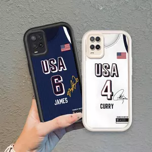 Áp dụng cho OPPO A54 4G Phim Hoạt Hình Silicon Mềm Mại Đáng Yêu Ốp lưng TPU NO.6 4 Mỹ Bóng Rổ Thiên Thần Mắt Chống Sốc Ốp Lưng
