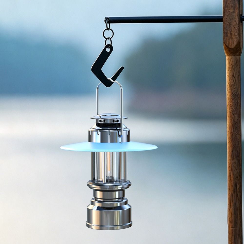 Đèn lồng ngựa JSJJING, Đèn cắm trại di động phong cách cổ điển, Đèn khẩn cấp chống nước sáng có thể sạc lại cầm tay ngoài trời