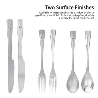 Boundless Voyage Titan Flatware Dụng Cụ Di Động Nĩa Thìa Bộ Dao Cho Du Lịch Ngoài Trời Nhà Cắm Trại Ti1055A