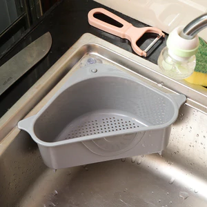 Giỏ thoát nước bồn rửa nhà bếp có cốc hút, giỏ đựng đồ đa năng