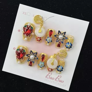 Vàng Ngắn T Cung Điện Phong Cảnh Cloisonne Trang Sức Năm Mới Làm Trắng Nguyên Chất Handmade Mặc Giáp 2.0 Ngắn T Thu Đông