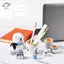 HFTOY Đồ chơi sơn tay Búp bê làm tổ Nga Các bức tượng trang trí Đồ chơi Matryoshka bằng gỗ Bộ sưu tập thủ công Búp bê Staing thủ công ~