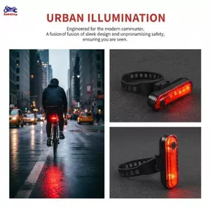 XOITOP USB Sạc Đèn Đuôi Đỏ Siêu Sáng Cho Xe Đạp Hoàn Hảo Cho Đi Đêm An Toàn VN