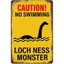 CIFbuy Vintage Loch Ness Quái Vật Ký Hiệu Kim Loại Mảng Mộc Mạc Trang Trí Tường Quà Tặng Ngộ nghĩnh Retro Mới Lạ Tín Hiệu