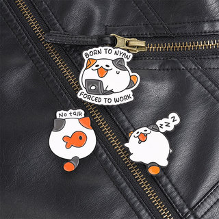 Dễ Thương Lười Mèo Men Thổ Cẩm Bộ Ngộ nghĩnh Sarcastic Nyan Mèo Ve Áo Pin Cho Ba Lô Quần Áo Phụ Kiện Quà Tặng Cho Mèo Những Người Yêu Thích