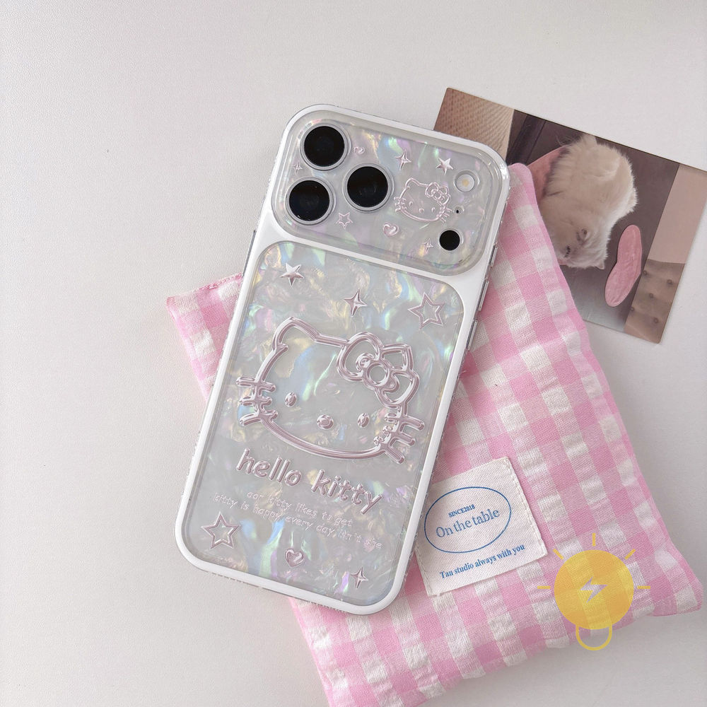 Phone Case For iPhone 17 Pro Max 16 15 TPU Star Kitty Aesthetic Korean Cute