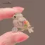 AqToCna Thời Trang Mới Chim Thổ Cẩm Dành Cho Nữ Cô Gái Pha Lê Kim Cương Giả Thổ Cẩm Chân Sáng Bóng Động Vật Huy Hiệu Trang Sức Cho Nữ AqToCna