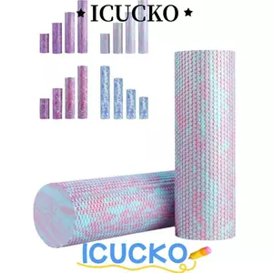 Con lăn xốp ICUCKO EVA, Con lăn massage tập Yoga di động 45cm, Hỗ trợ thắt lưng thư giãn cơ bắp bền bỉ Con lăn tập thể dục massage mô sâu dành cho nữ / nam giới