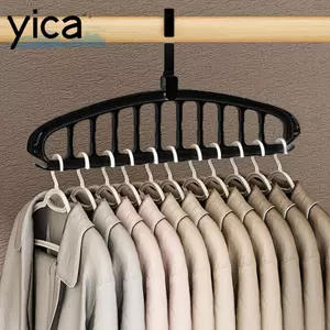 Móc treo lưu trữ đa năng YICA, Hộp đựng quần áo tiết kiệm không gian chống trượt, Giá treo quần áo bằng vải nhựa chất lượng cao tại nhà