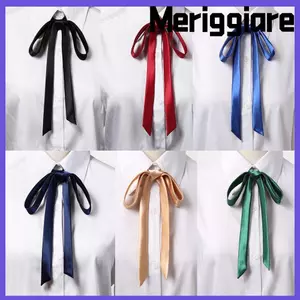 Thắt nơ Satin MERIGGIARE, Cà vạt lạ mắt JK thanh lịch, Ruy băng đám cưới dành cho nam sinh viên mỏng