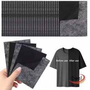 DWEL 1/10 Miếng Giấy Nhuộm Đen Quần Áo, Chống Phai, Phục Hồi Màu Đen Đa Năng, Dễ Dùng Cho Máy Giặt, Làm Tươi Màu Quần Áo Đen