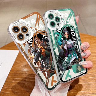 Dành Cho IPhone 17 15 16 Pro Max 16E 16 Plus 17 Vỏ Không Khí Trò Chơi Valorant Nhân Vật Nghệ Thuật Trong Suốt TPU Silica gel Sáng Tạo INS Chống Sốc Bảo Vệ Camera Chống Rơi