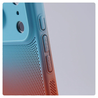 Ốp lưng cứng PC làm mát màu Gradient cho iPhone 17 Pro Max 16 15 14 13 12 Pro Max Vỏ điện thoại mờ chống sốc siêu mỏng