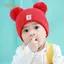 PNPIA- Mũ dệt kim ấm áp cho trẻ em mùa đông với Pom Pom Kids Mũ beanie đan màu trơn cho trẻ sơ sinh Mũ cho bé trai bé gái