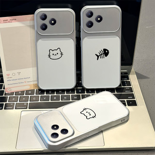 Ốp Lưng PBZZ Cho Realme C63 C61 4G C83 Realme note 60X 60 70 70x 70t 80 4G Vỏ Điện Thoại Lo Âu Vỏ Mềm Chống Sốc Thiết Kế Mới Người Yêu Thẩm Mỹ Mèo Dễ Thương Cho Bé Gái DSCYGT3