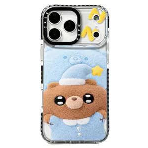 Ốp Điện Thoại Mềm Gấu Dễ Thương Cho IPhone 17 Pro Max 17Air 16 15 14 13 12 11 Ốp Bảo Vệ Chống Sốc