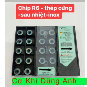 Chip R6 chuyên tiện phay thép cứng sau nhiệt-inox