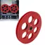 apill Gugxiom 1/4 Cuộn băng trống 7 inch cho TEAC Studer 6 lỗ ABS Thay thế NAB Hub Phụ kiện ghi âm thanh sàn mở Máy nghe nhạc cổ điển (Đỏ)