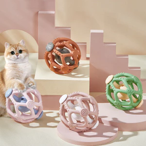 Silicone Bóng Đá Lục Lạc Đồ Chơi Thú Cưng Hình Cầu Đồ Chơi Phục Hồi Chó Mèo Đồ Chơi Huấn Luyện Tập Thể Dục Thiên Nhiên