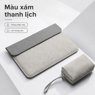 Túi da PU đựng laptop 13.6-14.2 inch chống thấm nước, thiết kế đơn giản, tùy chọn màu sắc