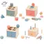 HFTOY Đồ chơi phân loại màu gỗ Hộp ngăn kéo Bảng bận rộn Trò chơi phù hợp với động cơ mịn Đồ chơi giác quan Học tập Montessori cho quà tặng cho bé ~