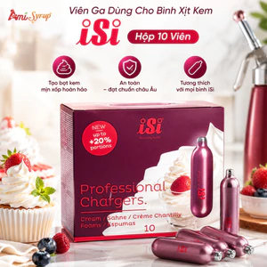 Viên Ga Dùng Cho Bình Xịt Kem iSi Hộp 10 Viên, Đánh Kem Nhanh, Chuẩn Định Lượng