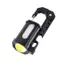 Đèn pin móc khóa LED PYCOU, Đèn móc khóa màu đen ABS, Móc hợp kim nhôm đa chức năng Túi đèn pin Mini