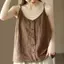 Áo yếm không tay bằng vải lanh Cotton Kích thước lớn Loose Phiên bản cổ điển Mùa hè Văn học Nhà bên trong bên ngoài hàng đầu