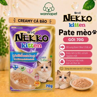 [Combo 24 Gói] Pate Nekko 70g Cho Mèo Chính Hãng Thái Lan Đủ Vị Cá Ngừ Gà Tôm - Wanna Pet