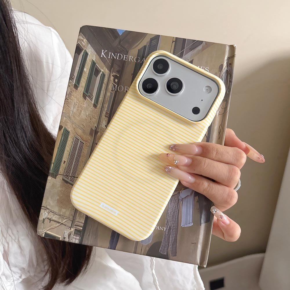 Ốp Lưng Cứng Tương Thích Với iPhone 11 11Pro 11ProMax 12 12Pro 12ProMax 13 13Pro 13ProMax 14 14ProMax 15 16E Plus air 17 17Pro 17ProMax Ốp Nam Châm Họa Tiết Màu Vàng Mờ