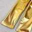 Quần legging trẻ em PYCOU, Quần bạc giả da vàng, Đàn hồi thời trang Skinny Boys
