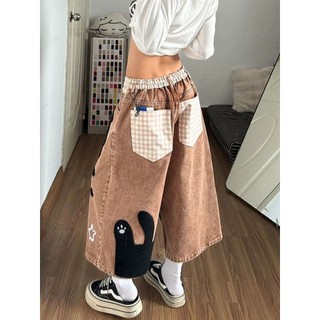 Quần short denim nam ESEA thương hiệu thời trang Mỹ phong cách trung tính chất lượng cao