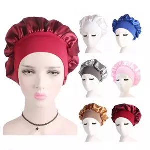 ECK Solid Satin Bonnet Tạo Kiểu Tóc Mũ Ngủ Quấn Mũ Tắm Dụng Cụ Tạo Kiểu Tóc HOT
