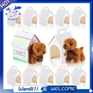 Có Thể Gập Lại Cho Chó Đảng Ủng Hộ Hộp Có Tay Cầm 24 Chiếc Nhà Chó Hình Điều Trị Hộp Quà Tặng Lỗ Cho Giáng Sinh Chó Con