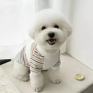 【Ready Stock】 Pet Dog Cat Clothes Spring and Summer New Cute Colorful Sausage Dog Vest Teddy Bichon Small Dog Clothing 9QqG
