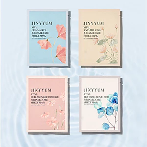 Jiny Yum Vital Sheet Mask Pack 10 tờ Mặt nạ dưỡng ẩm hàng ngày Hàn Quốc 4 loại